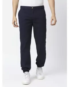 Men Navy Blue Slim Fit Joggers
