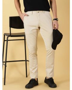 Cream Men Smart Chinos Trousers
