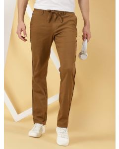 Brown Men Smart Chinos Trousers