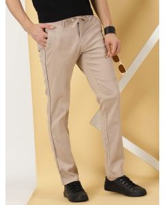 Khaki Men Smart Chinos Trousers
