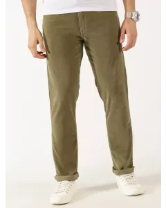 Olive Corduroy Chinos Trousers