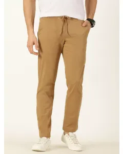Men Beige Regular Fit Chinos Trousers