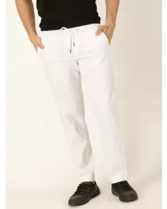 Men White Regular Fit Chinos Trousers