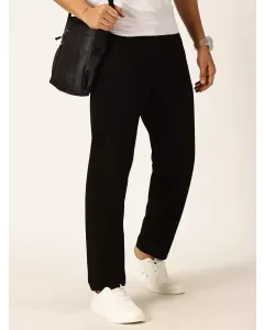 Men Black Straight Fit Chinos Trousers