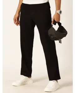 Men Black Cotton Linen Chinos Trouser