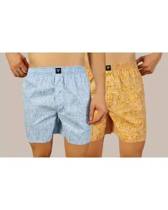 Men Pack of 2 Cotton Printed Boxer Shorts