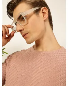 Men Pink Cotton Regular Fit Tshirt