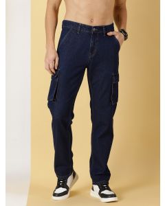 Thomas Scott Men Comfort Relaxed Fit Clean Look Pure Cotton Cargo Jeans