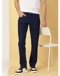 Darkblue  Comfort Mid Rise Clean Look Stretchable Jeans