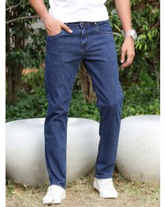 Dark Blue  Smart Slim Fit Light Fade Stretchable Jeans
