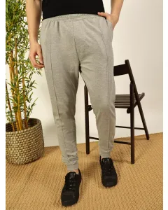 Men Grey Straight Fit Track Pants