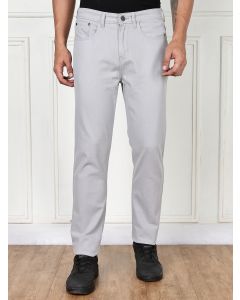 Light Grey Mid-Rise Slim Fit Cotton Non Stretchable Jeans