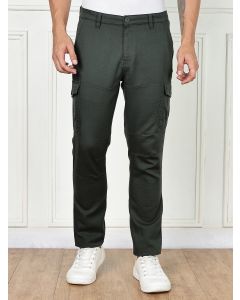 Green Cricket Club Collection Straight Fit Woven Cargo Trousers