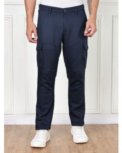 Navy Cricket Club Collection Straight Fit Woven Cargo Trousers