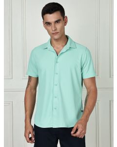 Pista Premium Slim Fit Short Sleeves Spread Collar 4 Way Stretch CoolMax Knitted Shirt