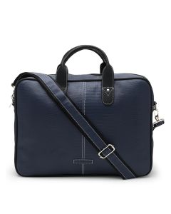 Men Textured PU Laptop Bag