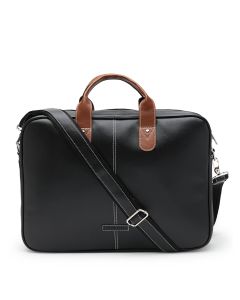 Men Textured PU Laptop Bag