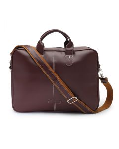 Men Textured PU Laptop Bag