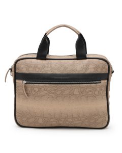 Men Textured PU Laptop Bag