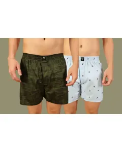 Multicolor Pack Of 2 Cotton Printed Regular Boxer Short